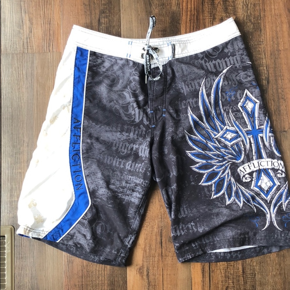 Men’s Affliction Boardshorts Size 33
